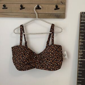 Ashley Stewart nwt leopard bathing suit top size 20